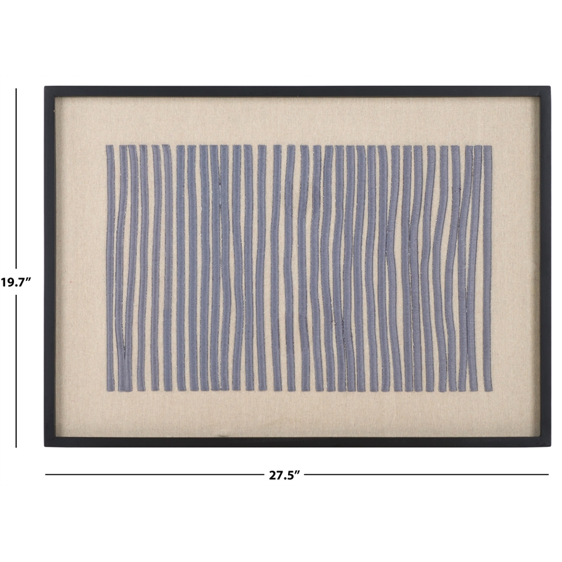 Safavieh Kai Wood Framed Embroidery Art in Black