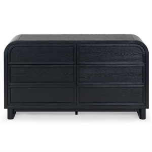 Safavieh Dinah 6 Drawer Wood Dresser in Black
