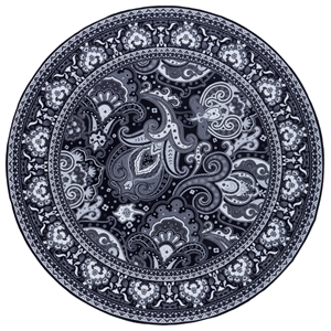 Safavieh Arizona 6'-0&quot x 6'-0&quot Polyester Power Loomed Rug in Black / Gray