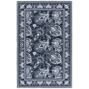 Safavieh Arizona 8'-0&quot x 10'-0&quot Polyester Power Loomed Rug in Black / Gray