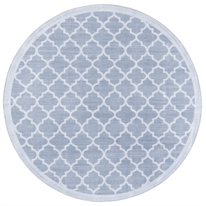 Safavieh Arizona 6'-0&quot x 6'-0&quot Polyester Power Loomed Rug in Gray / Ivory