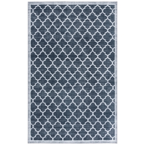 Safavieh Arizona 3'-0&quot x 5'-0&quot Polyester Power Loomed Rug in Black / Gray
