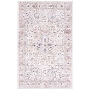 Safavieh Arizona 2'-3&quot x 4'-0&quot Polyester Power Loomed Rug in Peach / Beige