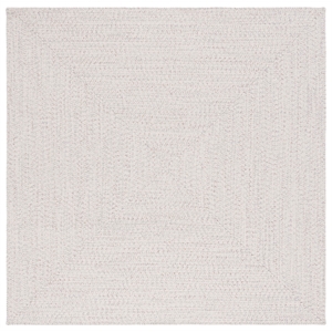Safavieh Braided 8'-0&quot x 8'-0&quot  Hand Woven Rug in Ivory / Light Gray