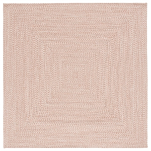 Safavieh Braided 4'-0&quot x 4'-0&quot  Hand Woven Rug in Beige / Ivory