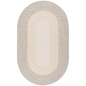 Safavieh Braided 5'-0&quot x 8'-0&quot  Hand Woven Rug in Ivory / Gray