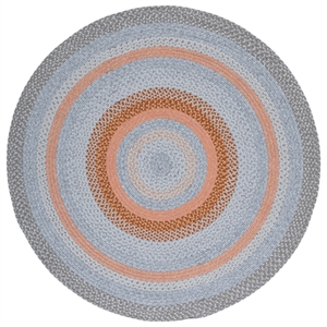 Safavieh Braided 3'-0&quot x 3'-0&quot  Hand Woven Rug in Gray / Rust