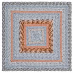 Safavieh Braided 3'-0&quot x 3'-0&quot  Hand Woven Rug in Gray / Rust