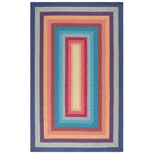 Safavieh Braided 4'-0&quot x 6'-0&quot  Hand Woven Rug in Red / Orange