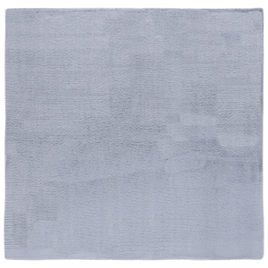 Safavieh Faux Rabbit Fur 4'-0&quot x 4'-0&quot Polyester Power Loomed Rug in Light Gray