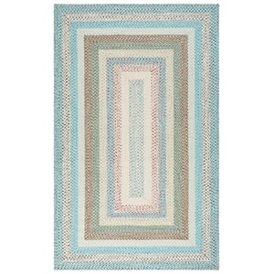 Safavieh Braided 8'-0&quot x 10'-0&quot  Hand Woven Rug in Beige / Light Blue