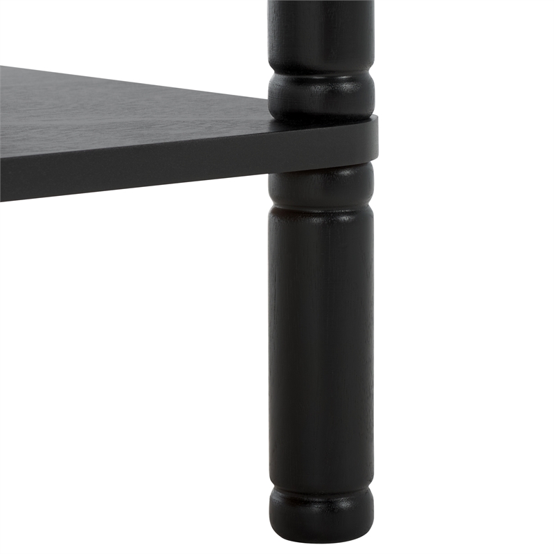 Safavieh Thurston Wood 2 Drw Console in Matte Black