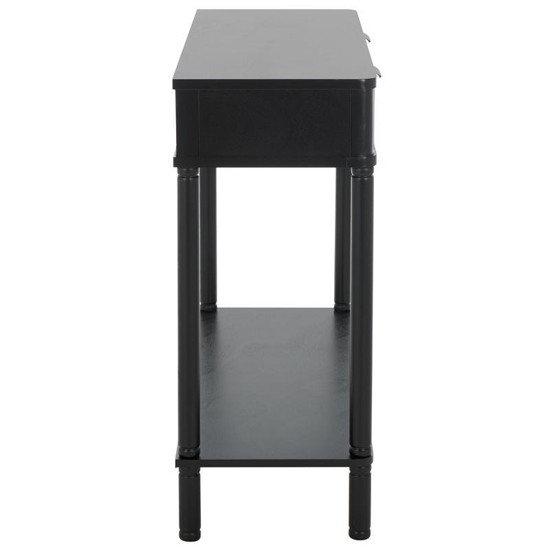Safavieh Thurston Wood 2 Drw Console in Matte Black