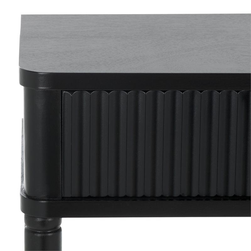 Safavieh Thurston Wood 2 Drw Console in Matte Black