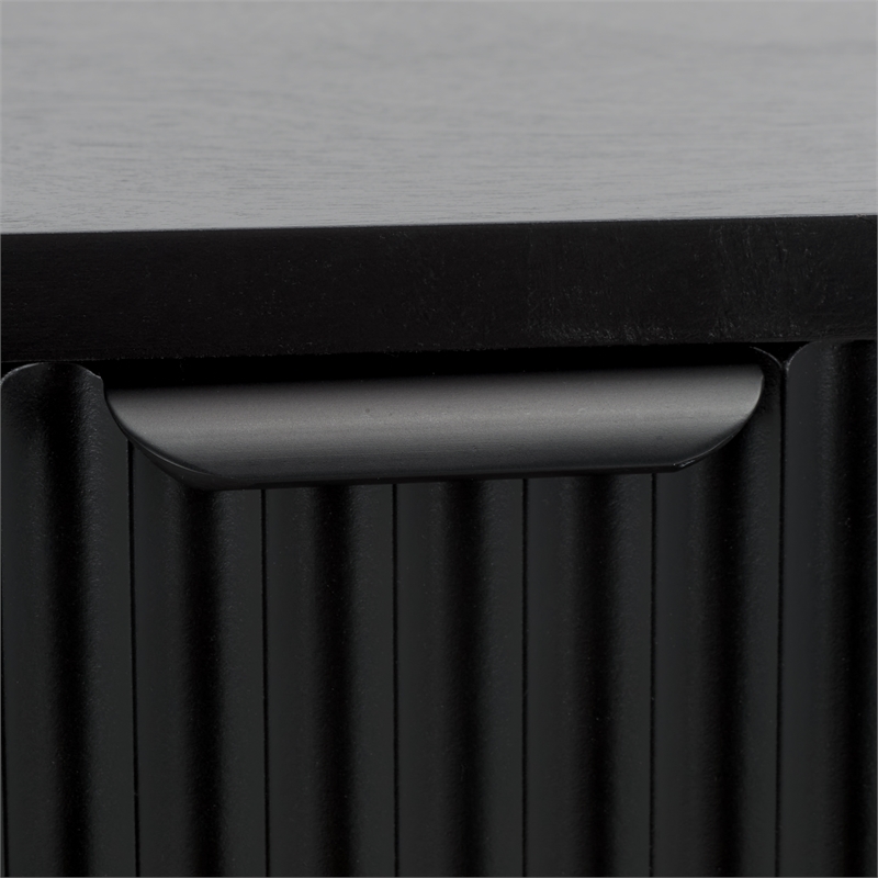 Safavieh Thurston Wood 2 Drw Console in Matte Black