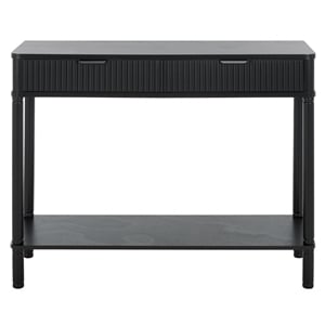 Safavieh Thurston Wood 2 Drw Console in Matte Black