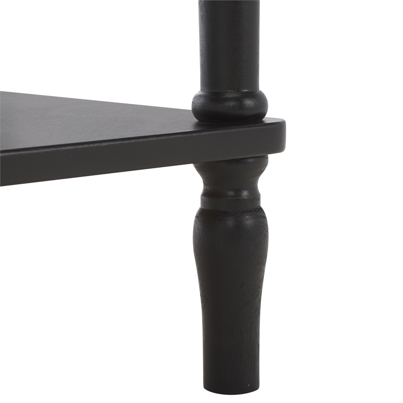 Safavieh Haven Wood 2 Drw Small Console in Matte Black