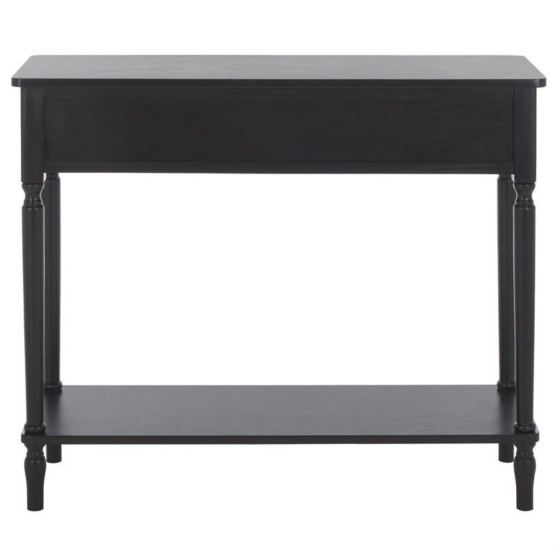 Safavieh Haven Wood 2 Drw Small Console in Matte Black