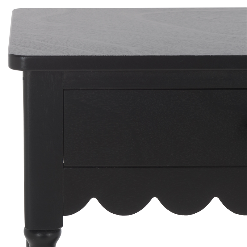 Safavieh Haven Wood 2 Drw Small Console in Matte Black