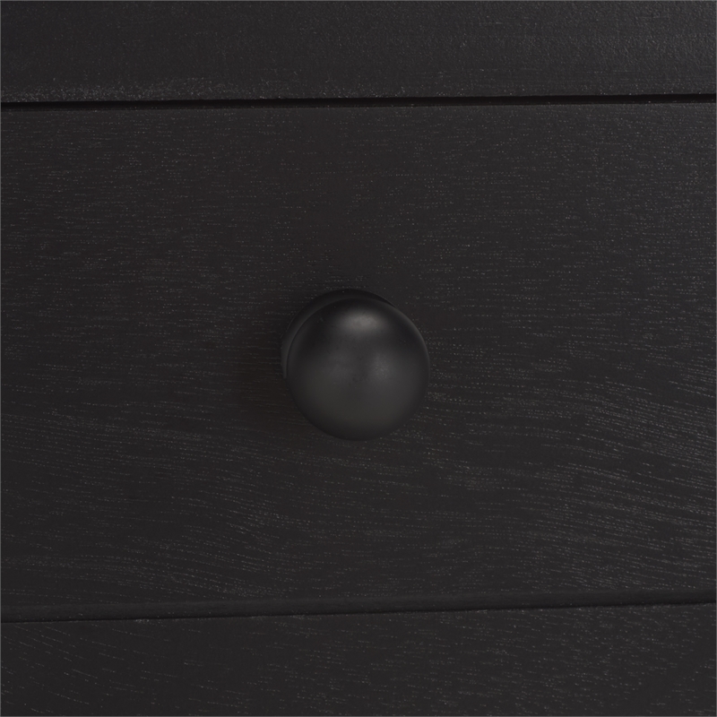Safavieh Haven Wood 2 Drw Small Console in Matte Black