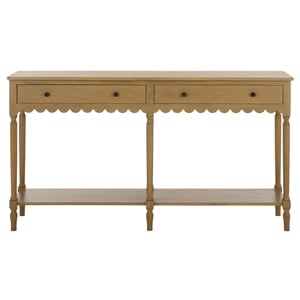Safavieh Haven Wood 2 Drw Large Console in Brown