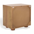Safavieh Lesliette 3 Drawer Wood and Iron Nightstand in Natural