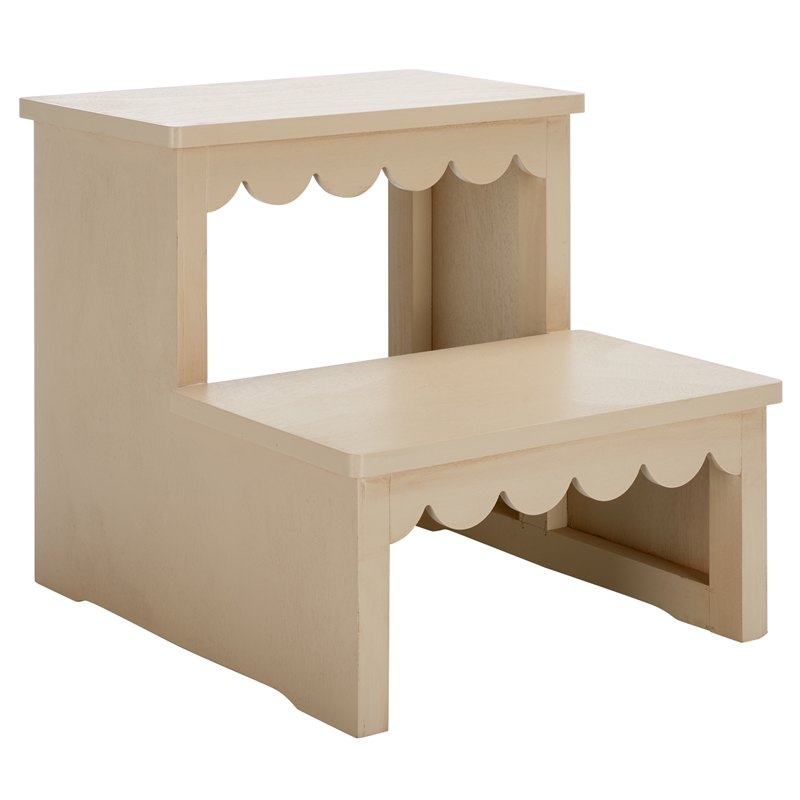 Safavieh Haven Wood 2 Stair Step Stool in Natural