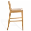 Safavieh Laylie Rattan And Leather Counter Stool in Tan / Natural