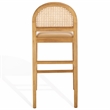Safavieh Laylie Rattan And Leather Counter Stool in Tan / Natural