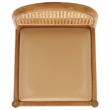 Safavieh Laylie Rattan And Leather Counter Stool in Tan / Natural
