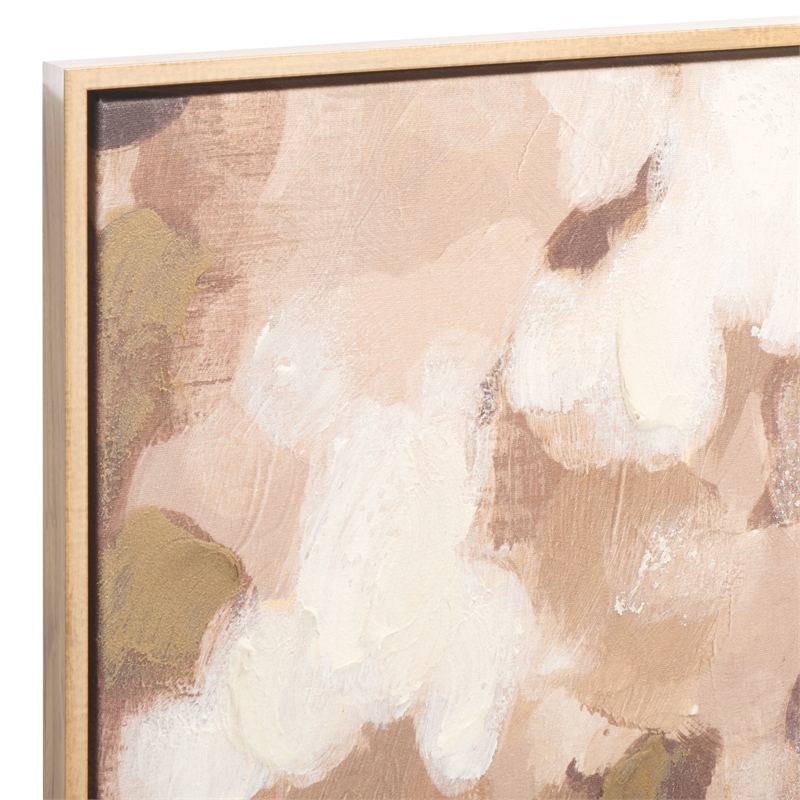 Safavieh Coffee Cake Wood and Iron Framed Linen Canvas in Brown/Cream
