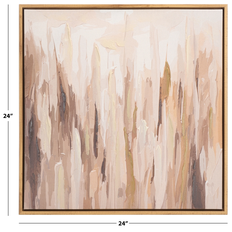 Safavieh Pick Up Sticks Wood and Iron Framed Linen Canvas in Brown/Cream