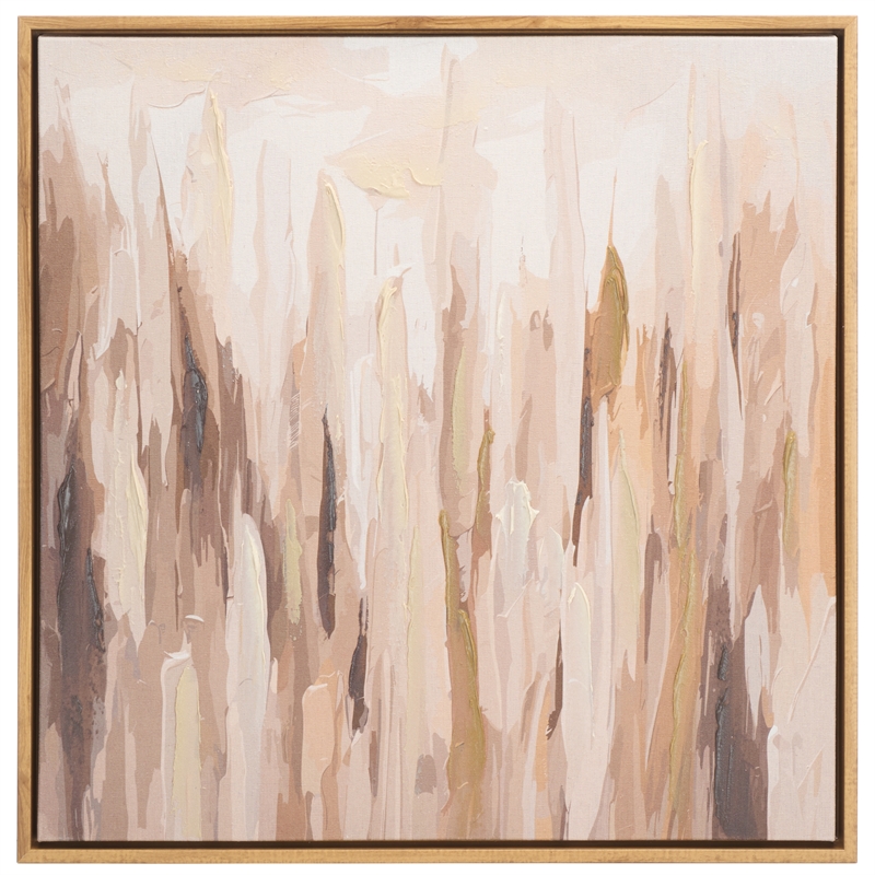 Safavieh Pick Up Sticks Wood and Iron Framed Linen Canvas in Brown/Cream