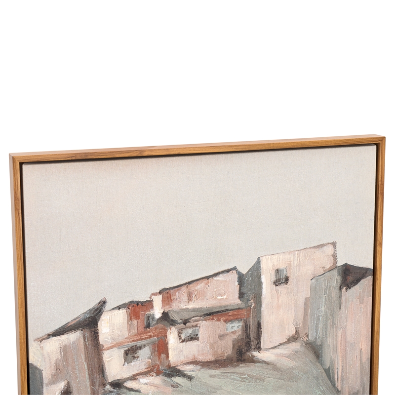 Safavieh Avlaki Wood and Iron Framed Linen Canvas  in Blue / Brown