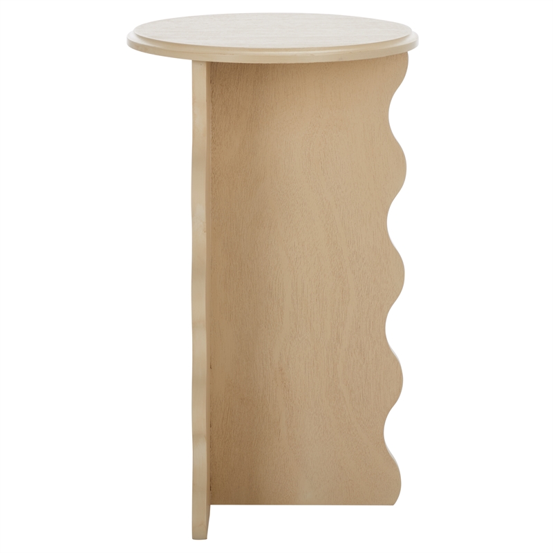 Safavieh Lilith Wavy Wood Accent Table in Natural