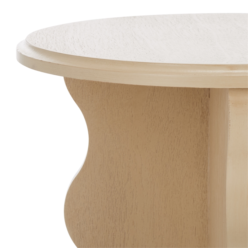Safavieh Lilith Wavy Wood Accent Table in Natural