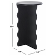 Safavieh Lilith Wavy Wood Accent Table in Matte Black