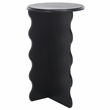 Safavieh Lilith Wavy Wood Accent Table in Matte Black