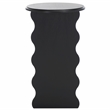 Safavieh Lilith Wavy Wood Accent Table in Matte Black