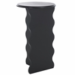 Safavieh Lilith Wavy Wood Accent Table in Matte Black