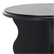 Safavieh Lilith Wavy Wood Accent Table in Matte Black