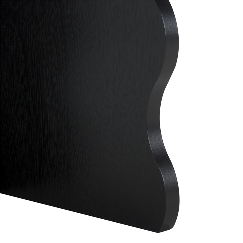Safavieh Lilith Wavy Wood Accent Table in Matte Black