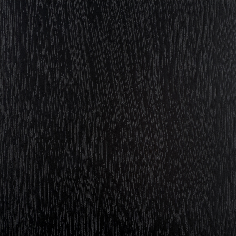 Safavieh Lilith Wavy Wood Accent Table in Matte Black