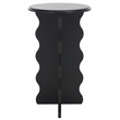 Safavieh Lilith Wavy Wood Accent Table in Matte Black