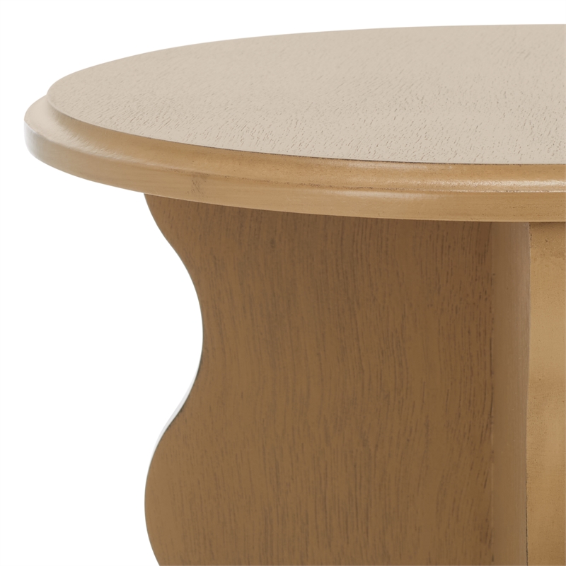 Safavieh Lilith Wavy Wood Accent Table in Brown