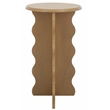 Safavieh Lilith Wavy Wood Accent Table in Brown