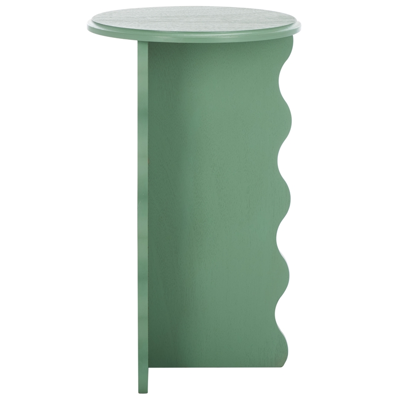 Safavieh Lilith Wavy Wood Accent Table in Sage