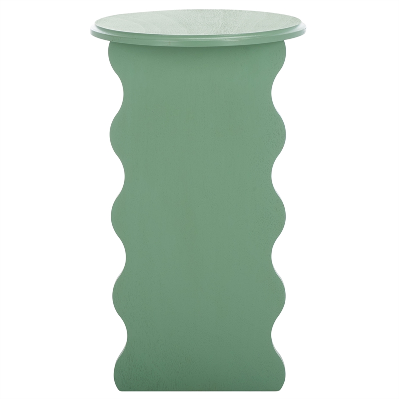 Safavieh Lilith Wavy Wood Accent Table in Sage