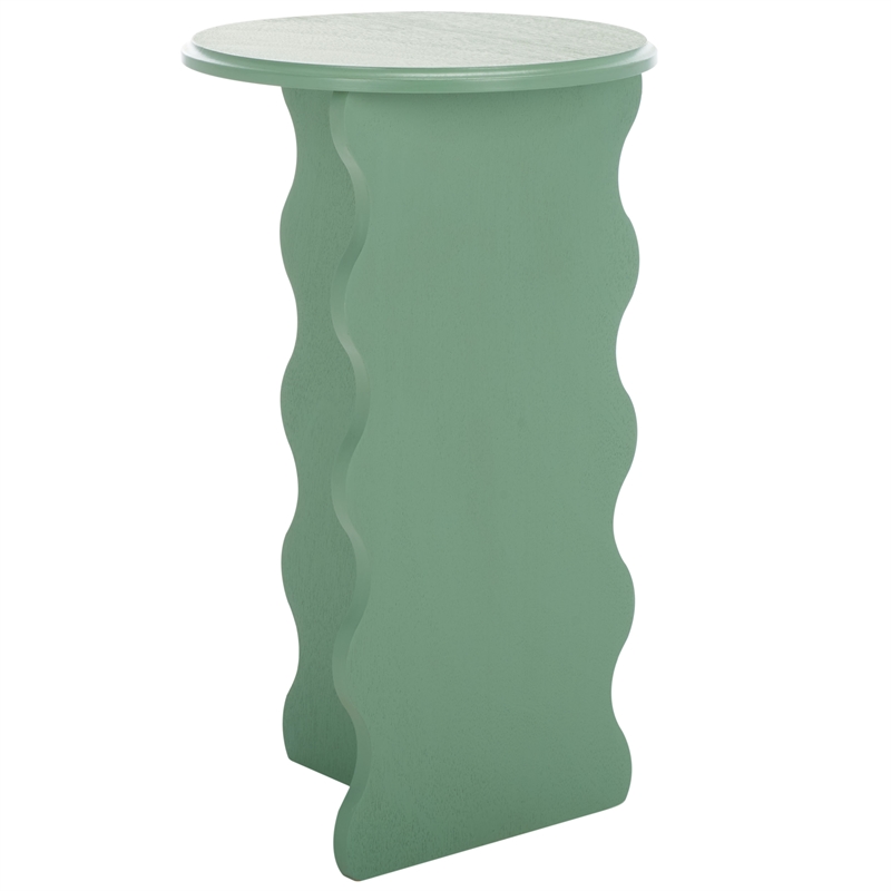 Safavieh Lilith Wavy Wood Accent Table in Sage