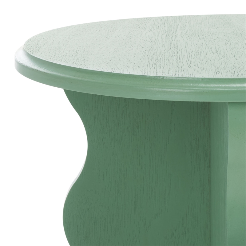 Safavieh Lilith Wavy Wood Accent Table in Sage